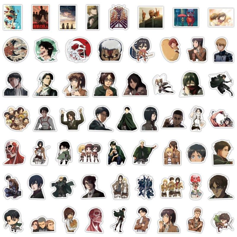 Wall Sticker - 60 stuks Attack on Titan Anime