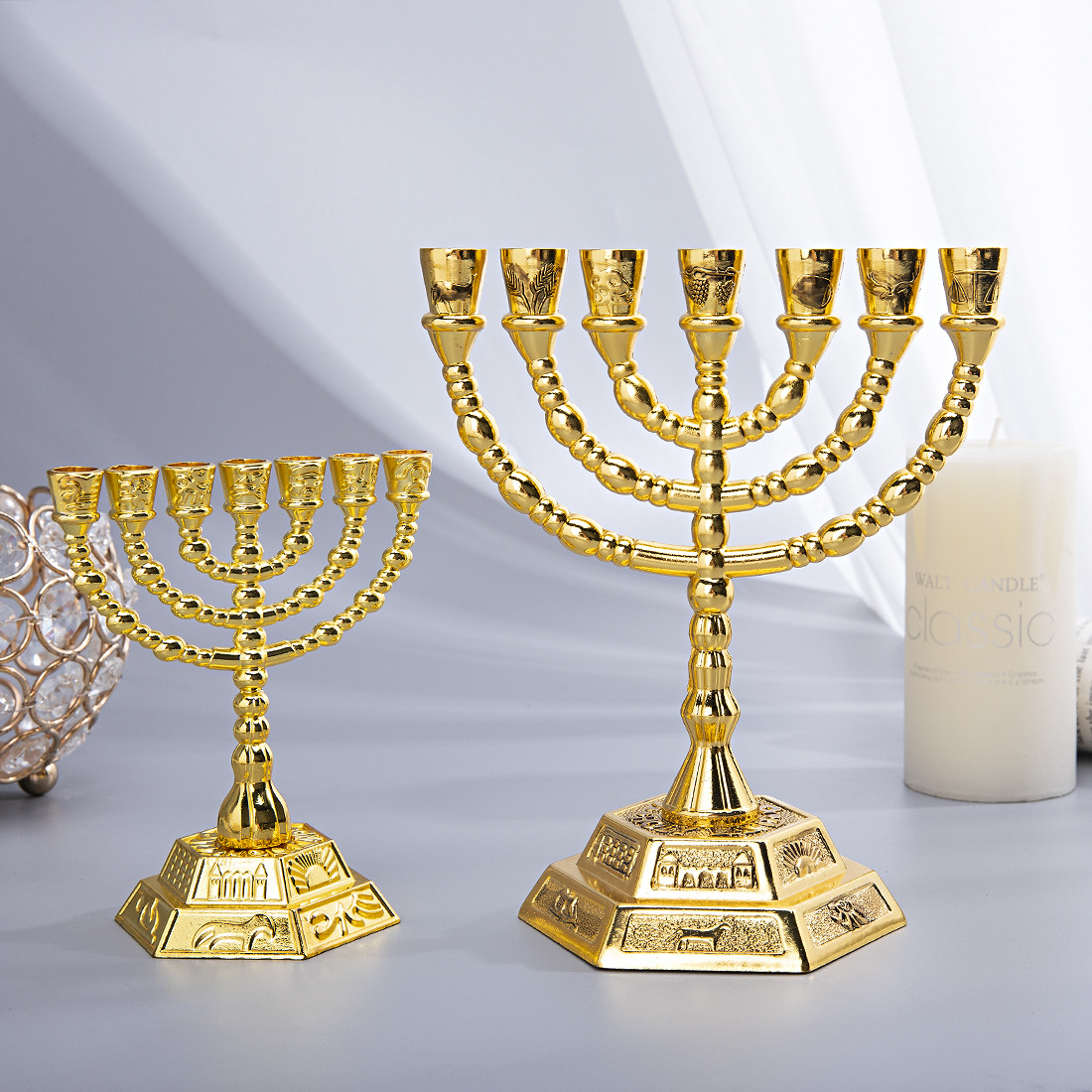 Candle Holder Decor - 7-armige Menora Joodse huisdecoratie kaarsenhouder decoratie
