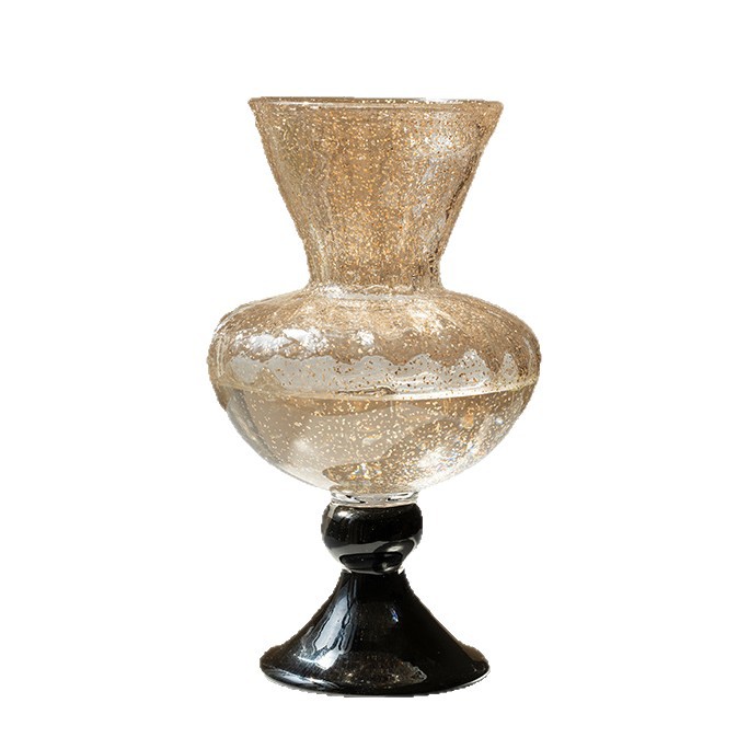 Vase Decor - Frans antiek glazen vaasornament, bloemstuk voor