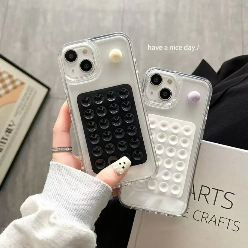 Wall Sticker - Vierkante siliconen telefoonstandaard met zuignap, multifunctionele