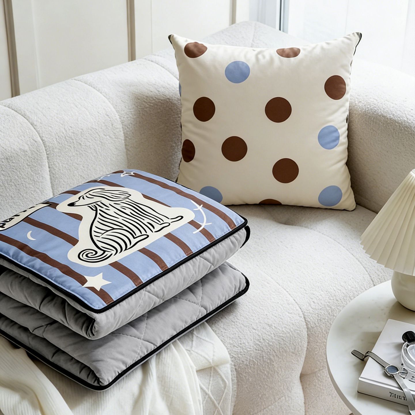Throw Pillow - Schattig kussen en dekentje met een
