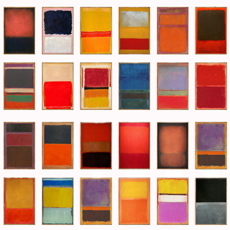 Abstract Canvas Set - Wanddecoratie, posters van Mark Rothko, Rothko-afdruk,
