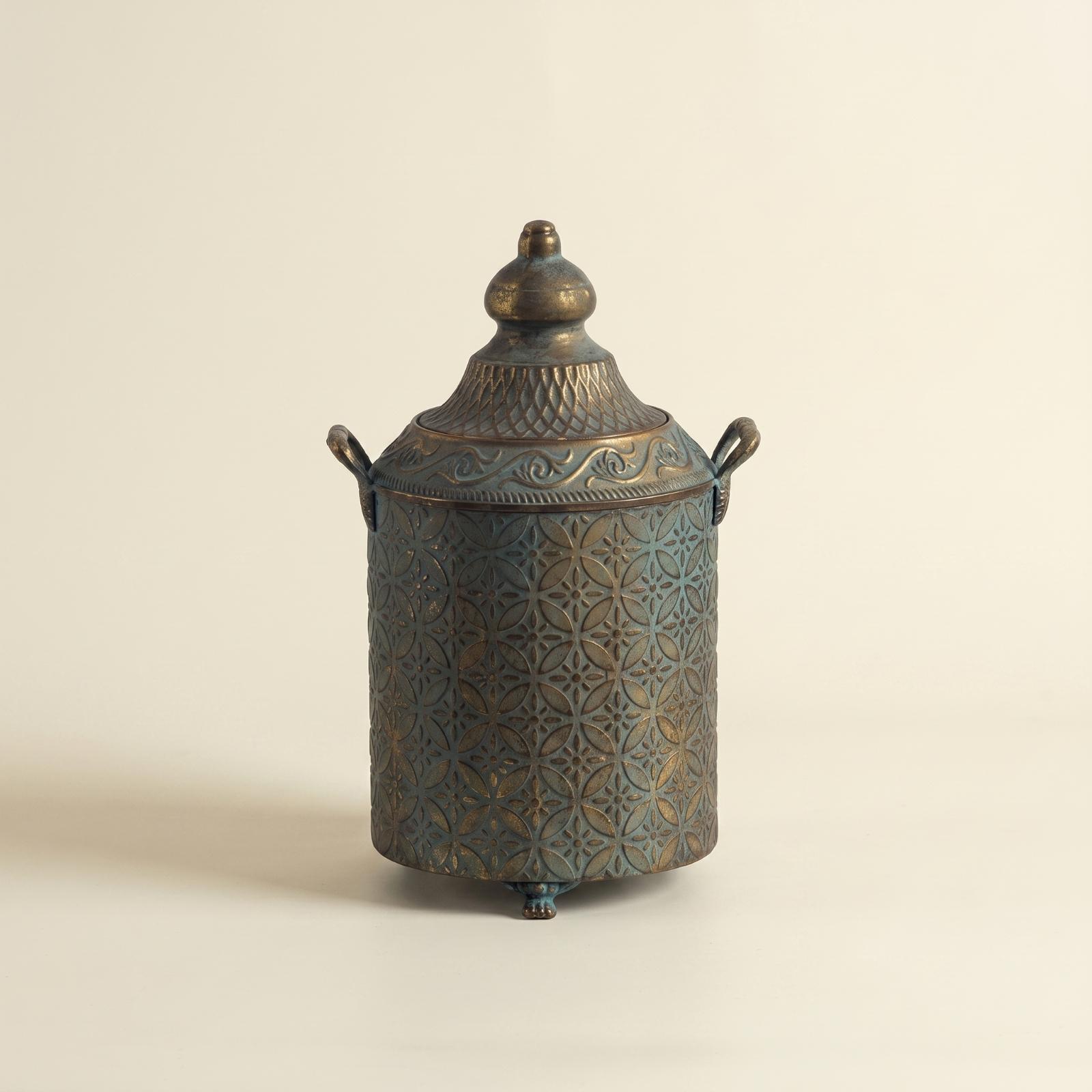 Patina afgewerkte metalen deco - Vase Decor recensie en prijs