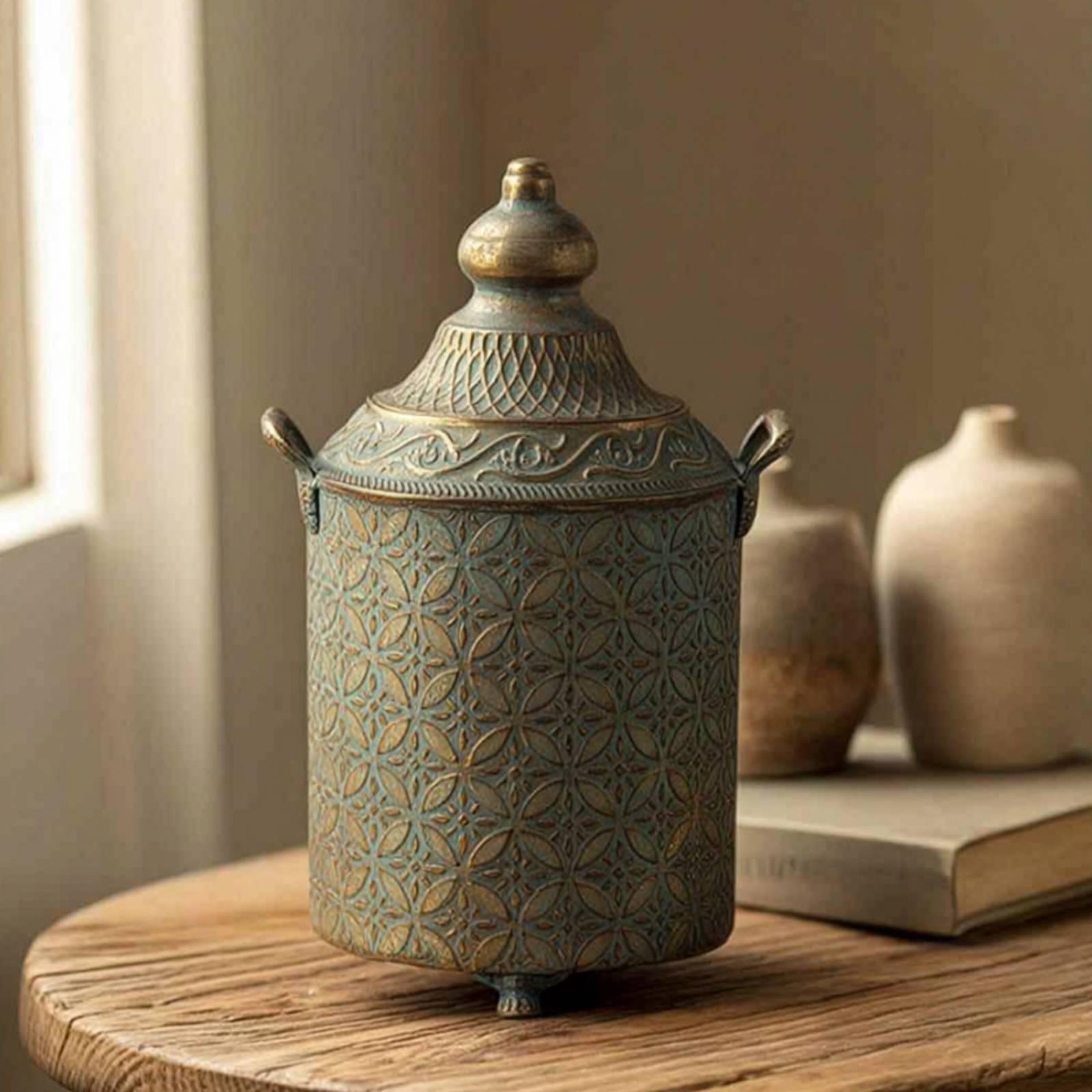 Patina afgewerkte metalen deco - Vase Decor recensie en prijs