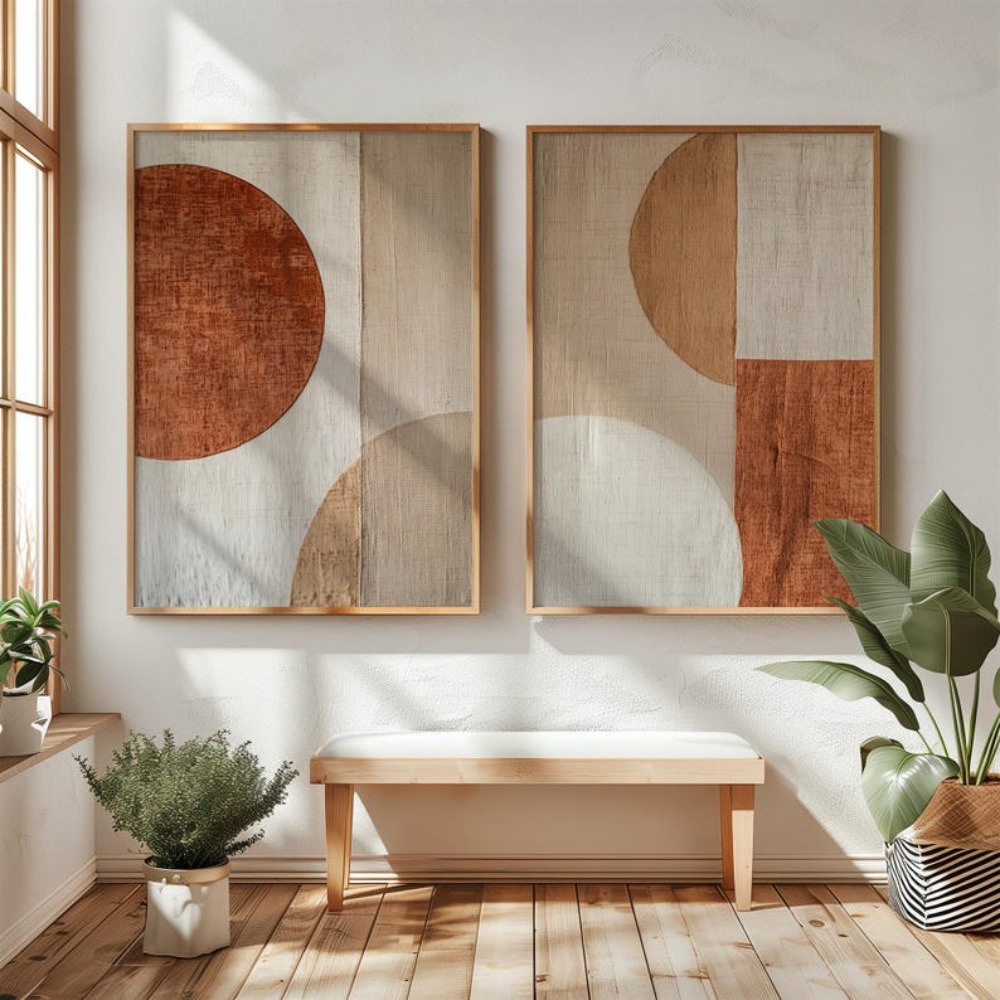 2 stuks frameloze canvas schil - Abstract Canvas Set recensie en prijs