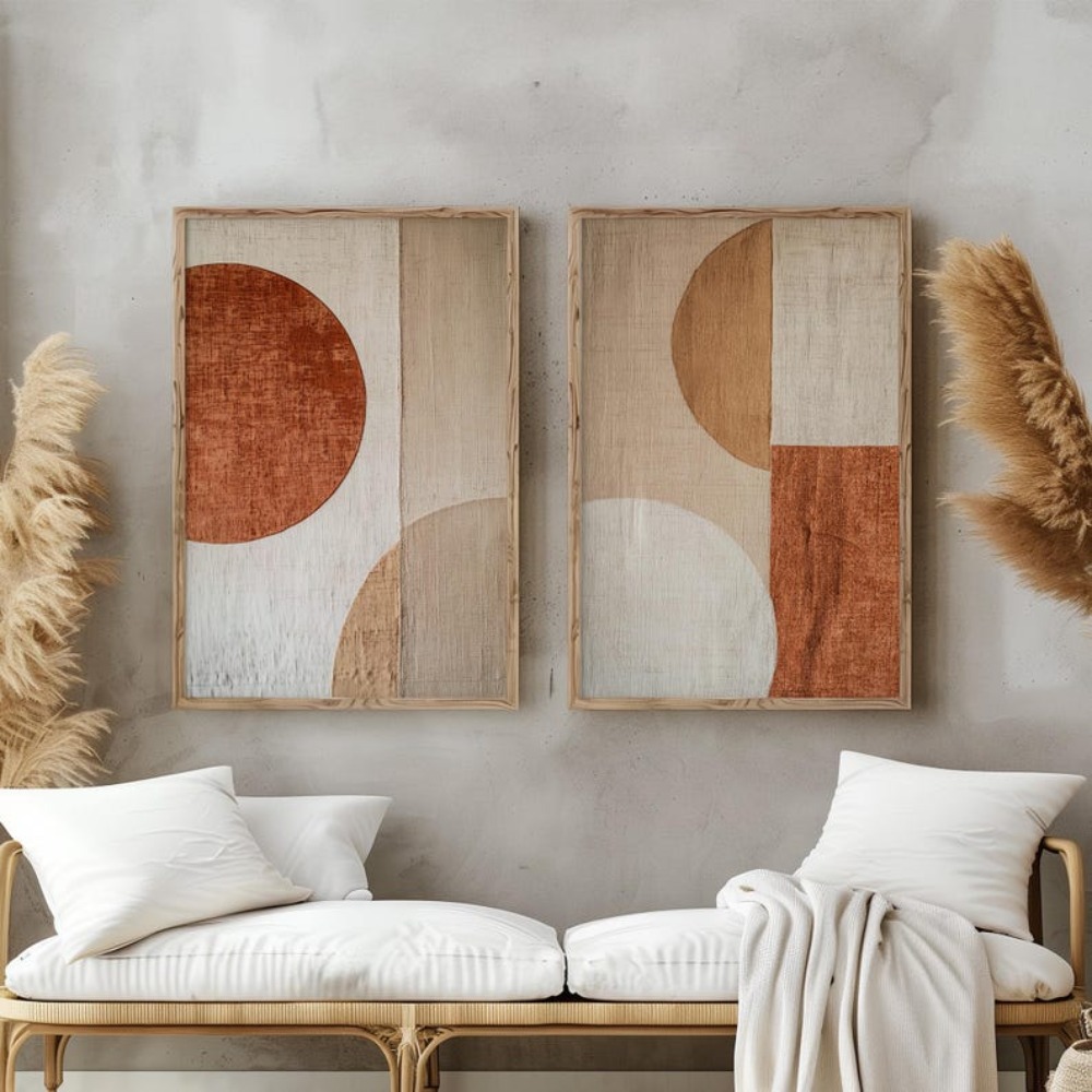 2 stuks frameloze canvas schil - Abstract Canvas Set recensie en prijs