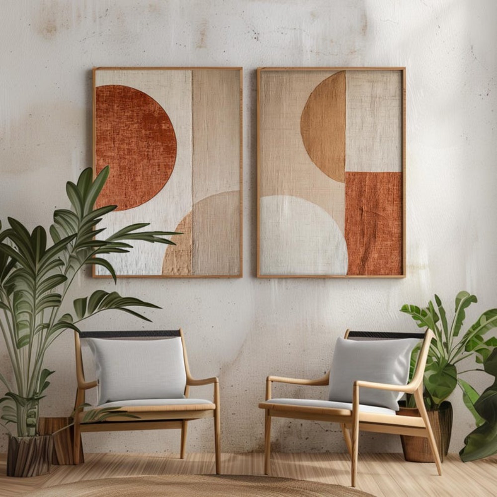 2 stuks frameloze canvas schil - Abstract Canvas Set recensie en prijs