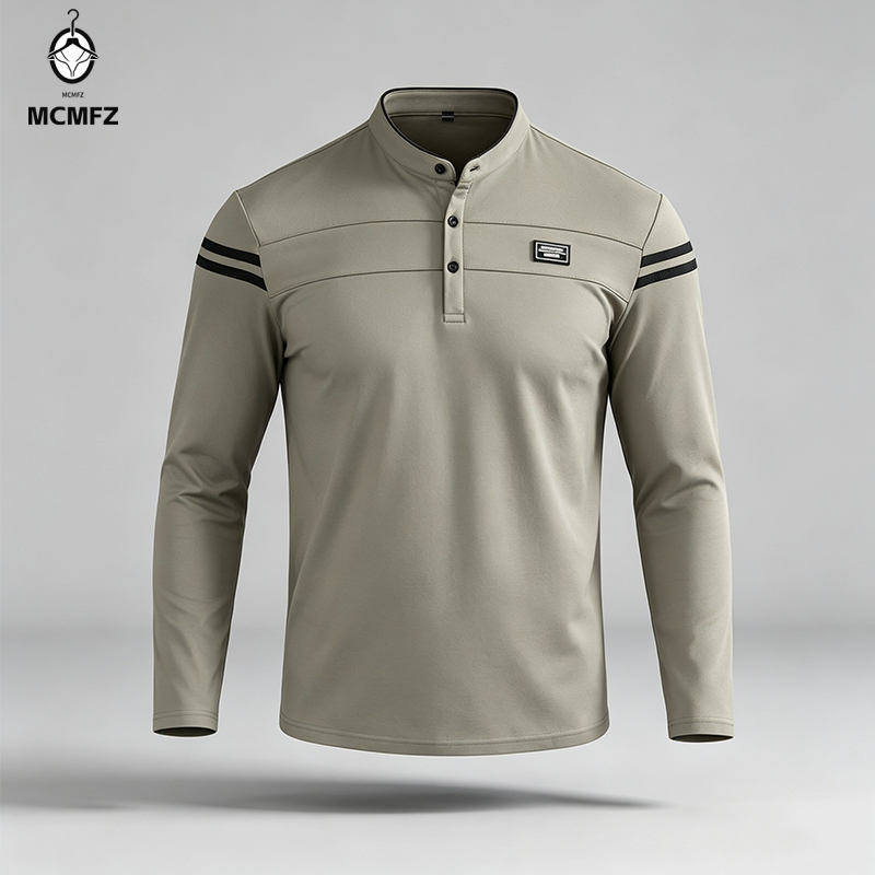Heren poloshirt met lange mouw - Wall Sticker recensie en prijs